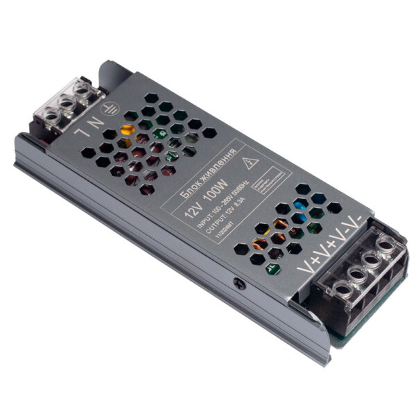 Блок живлення 12V 100W IP20 long